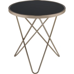 ACME Valora Glass/Metal Round End Table
