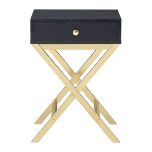 ACME Coleen Wood Veneer/Metal Side Table, Composition 1