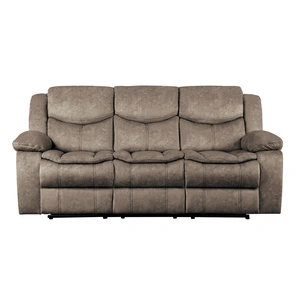 Homelegance Bastrop Leather Gel Match/Microfiber Double Reclining Sofa