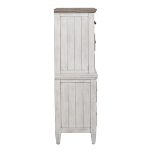 Liberty Furniture Heartland Wood 5-Drawer Chest, Antique White/Tobacco
