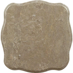 ACME Gorsedd End Table w/Marble Top, Antique White