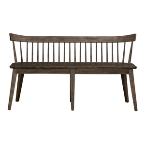 Liberty Furniture Midland Falls Wood Spindle Back Bench, Rustic Brown