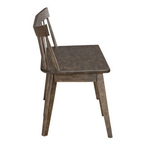 Liberty Furniture Midland Falls Wood Spindle Back Bench, Rustic Brown