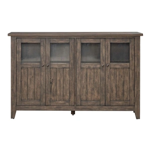 Liberty Furniture Midland Falls Wood 4-Door Buffet, Rustic Brown