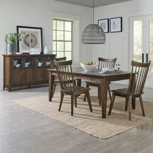 Liberty Furniture Midland Falls Extendable Dining Set | Rustic Brown | Liberty, Rustic Brown