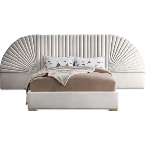 Meridian Furniture Cleo Velvet Queen Size Bed