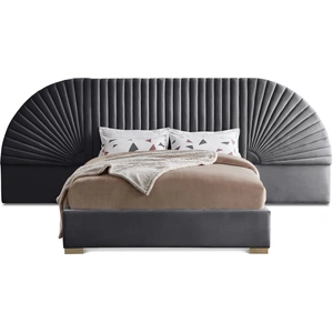 Meridian Furniture Cleo Velvet Queen Size Bed