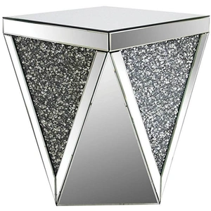 ACME Glam Noralie 82772 Mirrored/Faux Diamonds End Table