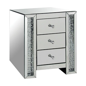 ACME Glam Nysa 82778 Mirrored/Faux Crystals Accent Table