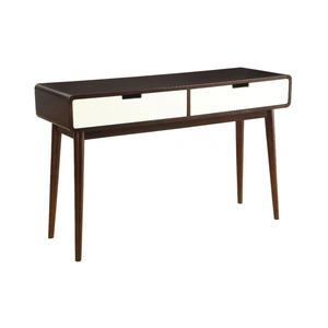 ACME Christa Wood Storage Sofa Table w/2 Drawers, Espresso/White