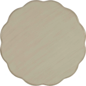 ACME Fordon Wood Round End Table, Antique White