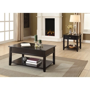 ACME Malachi Wood Rectangular Coffee Table w/Lift Top, Black