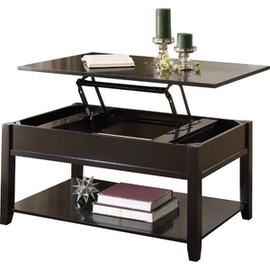 ACME Malachi Wood Rectangular Coffee Table Set w/Lift Top, Black