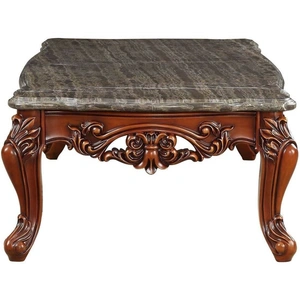 ACME Eustoma Coffee Table w/Marble Top, Walnut
