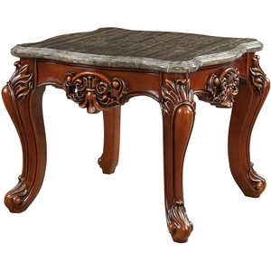 ACME Eustoma End Table w/Marble Top, Walnut