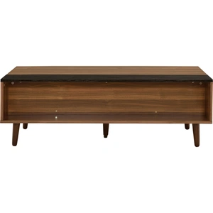 ACME Avala Wood Rectangular Storage Lift Top Coffee Table, Walnut/Black