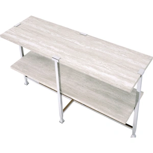 ACME Brecon Wood Rectangular Sofa Table, White Oak