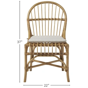 Universal Furniture Sanibel Fabric/Rattan Side Chair, Dover Natural (Set of 2)