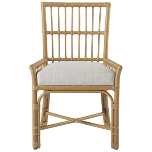 Universal Furniture Clearwater Fabric/Rattan Low Arm Chair, Dover Natural (Set of 2)