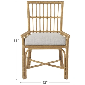 Universal Furniture Clearwater Fabric/Rattan Low Arm Chair, Dover Natural (Set of 2)