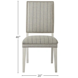 Universal Furniture Hamptons Fabric/Wood Dining Chair in Colantino Marble & Fredrickson Nickel (Set of 2)