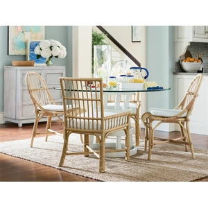 Universal Furniture Sanibel Fabric/Rattan Side Chair, Dover Natural (Set of 2)