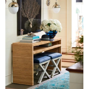 Universal Furniture Long Key Rattan Console Table, Brown