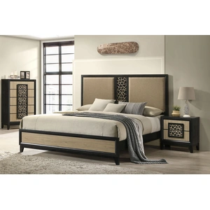 Lifestyle Furniture SM 8386a Upholstery/Wood Panel Bed