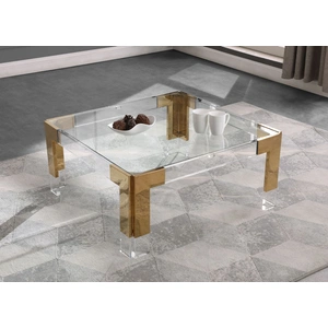 Meridian Furniture Casper 36-inch Square Glass Coffee Table