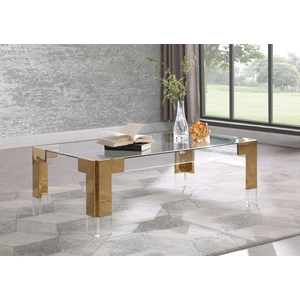 Meridian Furniture Casper 47-inch Rectangular Glass Coffee Table