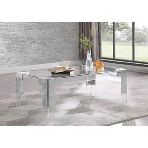 Meridian Furniture Casper 47-inch Rectangular Glass Coffee Table