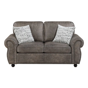 Homelegance 8405 Upholstered Loveseat, Grey