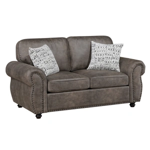 Homelegance 8405 Upholstered Loveseat, Grey