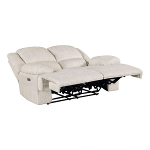 Homelegance Caliber Microfiber Power Double Reclining Loveseat, Vanilla-Beige