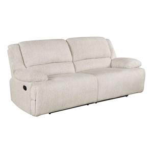 Homelegance Caliber Microfiber Double Reclining Sofa, Vanilla-Beige