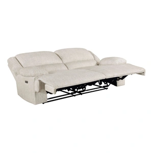 Homelegance Caliber Microfiber Power Double Reclining Sofa, Vanilla-Beige
