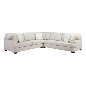 Homelegance Livia L-Shaped Chenille 3‑Piece Modular Sectional, Beige