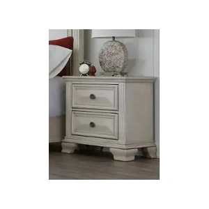 Lifestyle Furniture SM Lifestyle 8448 Wood Nightstand w/2 Drawers, Beige