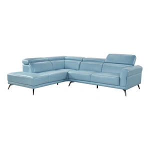 Homelegance Giselle L-Shaped Leather 2‑Piece Sectional with Left Side Chaise