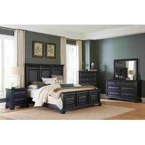 Lifestyle Furniture SM Lifestyle 8458 Glass/Wood Mirror, Black