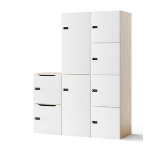 NARBUTAS Choice Office Single Row Locker w/3 Small Lockable Doors