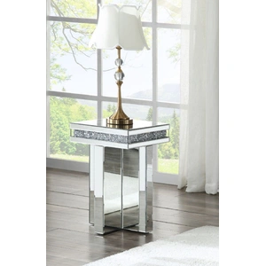 ACME Glam Noralie 84697 Mirrored/Faux Diamonds End Table