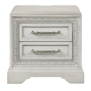 Lifestyle Furniture SM Lifestyle 8484 Wood Nightstand w/2 Drawers, White
