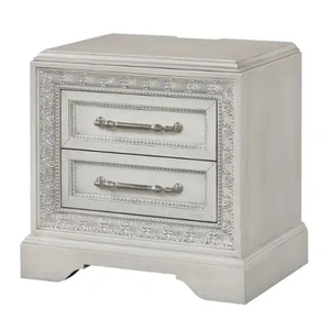 Lifestyle Furniture SM Lifestyle 8484 Wood Nightstand w/2 Drawers, White