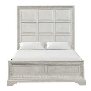 Lifestyle Furniture SM Lifestyle 8484 Wood Panel Bed, White