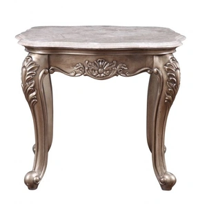 ACME Jayceon Marble/Wood Coffee Table Set, Champagne