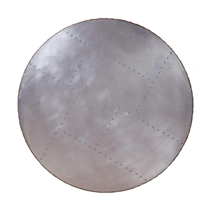 AF Modern Tamas 84885 Top Grain Leather/Aluminum Coffee Table, Aluminum & Cocoa