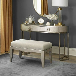 Liberty Furniture SM Montage Fabric/Wood Panel Bedroom Set w/LED Touch Lighting, Platinum
