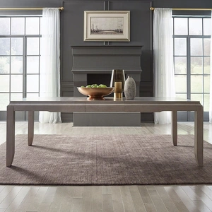 Liberty Furniture SM Montage Wood Extendable Dining Table, Platinum