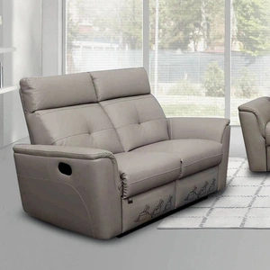 ESF Furniture 8501 Leather/Eco-Leather Loveseat w/2 Recliners